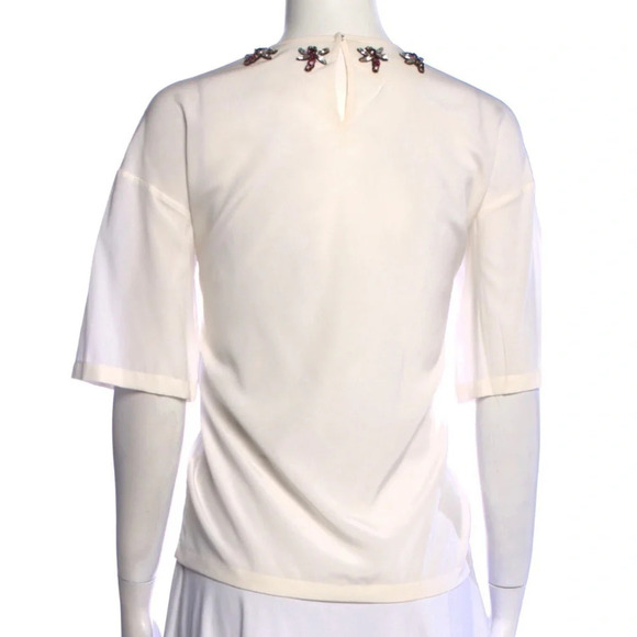 Authentic dolce & gabanna white silk short with Crystal. - Picture 2 of 10